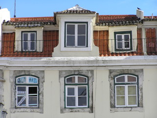 Fachada de viviendas en Lisboa