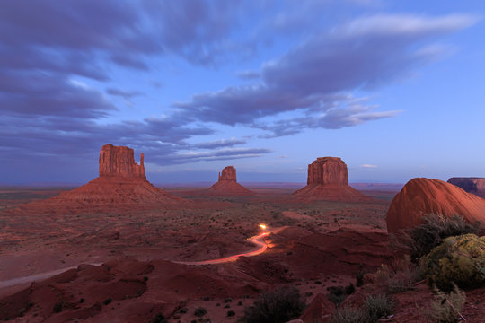 Monument Valley At Night, Arizona