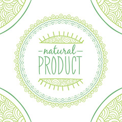 Vector ornamental round frame with text