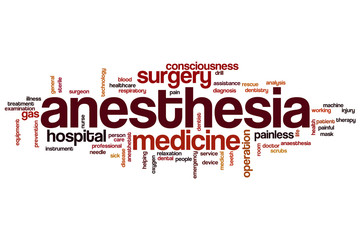Anesthesia word cloud