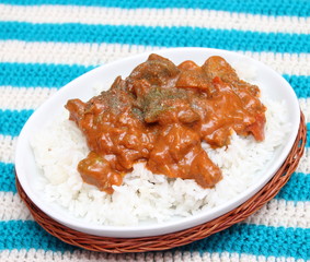 Gulasch mit Reis