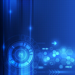 Abstract digital technology concept background, vector