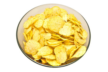 plate with corrugated chips