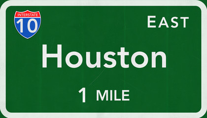 Houston USA Interstate Highway Sign