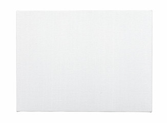 Canvas stretched on wooden frame, isolated on white