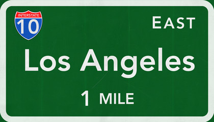 Los Angeles Interstate Highway Sign