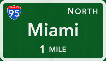 Miami Interstate Highway Sign