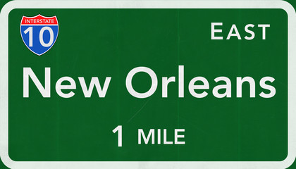 New Orleans Interstate Highway Sign