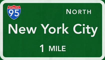New York City Interstate Highway Sign