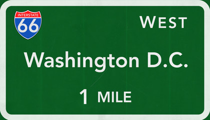 Washington D.C.  Interstate Highway Sign