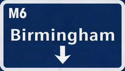Naklejka premium Birmingham United Kingdom Highway Road Sign