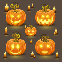 Pumpkin set with smile
