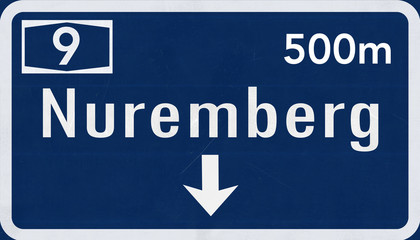  Germany Nürnberg / Nuremberg Highway Sign