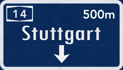 Fototapeta premium Germany Highway Road Sign