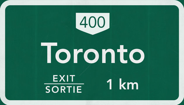 Toronto Canada Transcanada Highway Road Sign