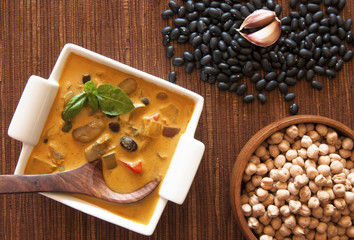 Organic dish with beans