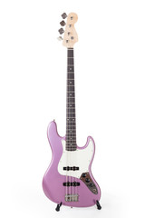 Naklejka premium Pink bass guitar