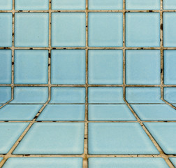 Old pool tile in grid