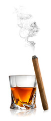 Whiskey and cigar