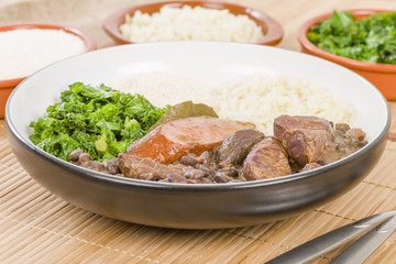 Feijoada - Brazilian beef, sausage, pork and black bean stew
