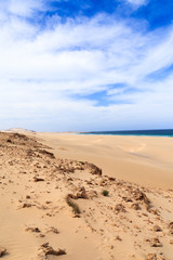 Landscape with beach, the sea and the clouds in the blue sky, Bo