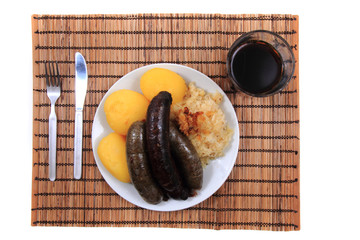 black and white pudding