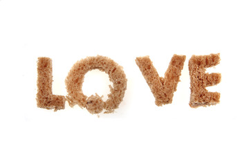 love from bread alphabet
