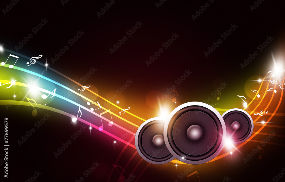 Wall mural Music Multicolor Background