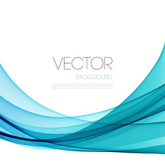 Abstract blue waves  background. Template brochure design