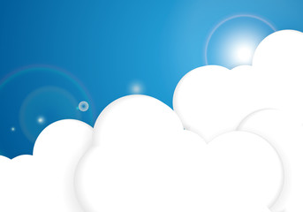 blue sky vector template