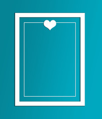 Valentine card blue