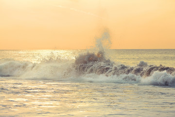 Golden sunrise over the ocean