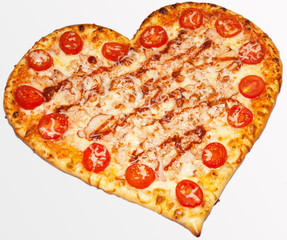 pizza, fast food,Valentine's Day, heart,