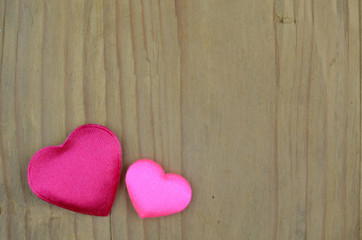 Valentine heart on desk