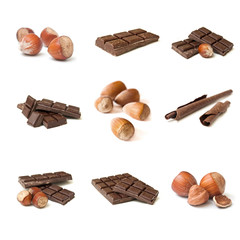 composition chocolat et noisettes