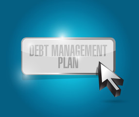 debt management plan button illustration design