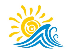 Fototapeta na wymiar Sun logo
