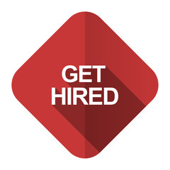 get hired flat icon