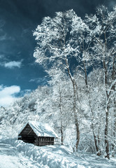 Small shelter at country