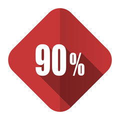 90 percent flat icon sale sign
