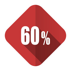 60 percent flat icon sale sign