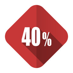 40 percent flat icon sale sign