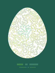 Vector curly doodle shapes Easter egg sillhouette frame card