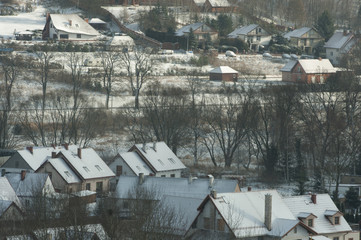 Zaśnieżone domy © Grzegorz Polak