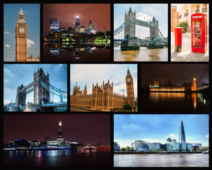 Photo collage of London