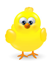 easter chick isolated over white background