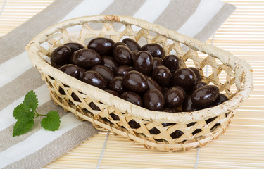 Almond in chocolate