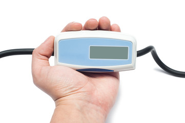 Blood pressure monitor isolated on white