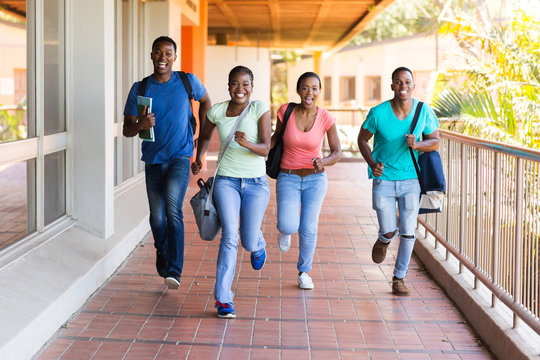 African College Students Running