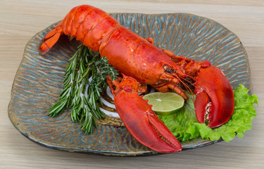 Boiled lobster